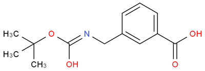 3-(((terc-butoksikarbonil)amino)metil)benzoskābe CAS 117445-22-4